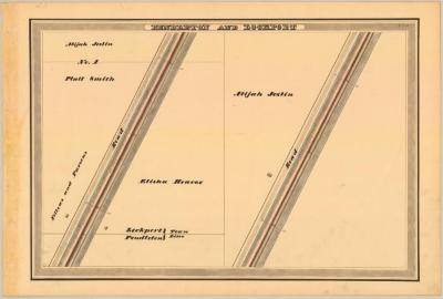 Erie Canal Survey, Pendleton and Lockport showing Town Line