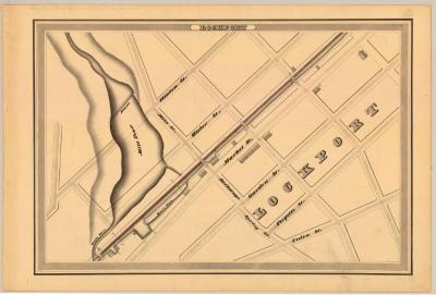 Erie Canal Survey, Lockport showing Mill Pond and Dam
