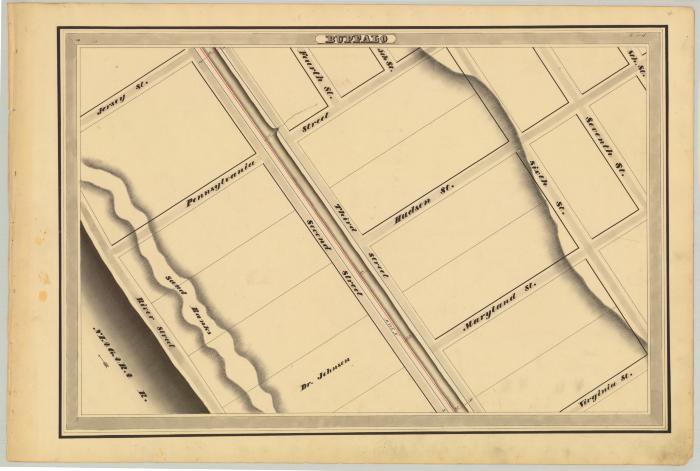 Erie Canal Survey, Buffalo showing 2nd and 3rd Street