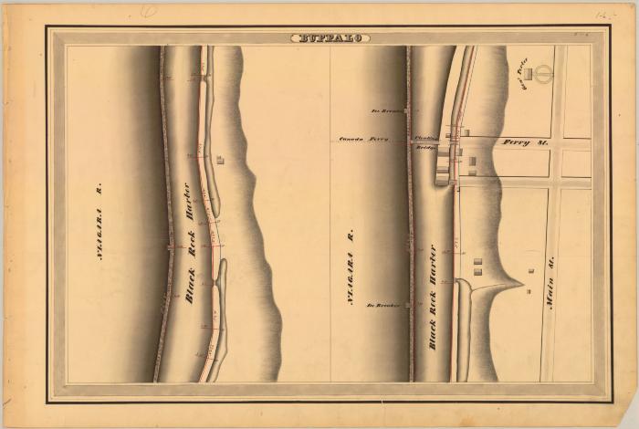 Erie Canal Survey, Buffalo showing Niagara River  