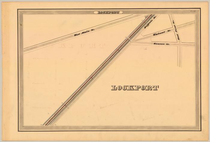 Erie Canal Survey, Lockport showing West Main Street