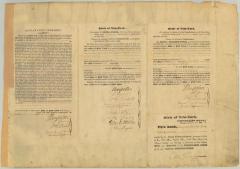 Certificate authenticating Erie Canal Survey map and field notes