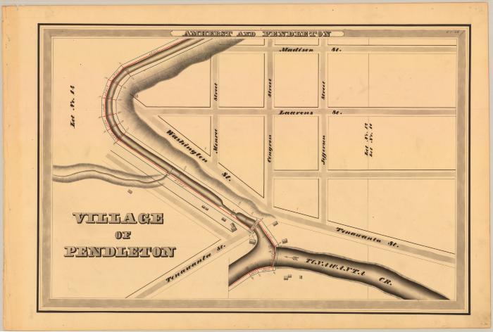 Erie Canal Survey, Amherst and Pendleton showing Village of Pendleton.