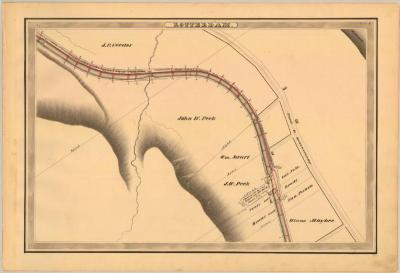 Erie Canal Survey, Rotterdam showing Lock No. 24 and Road to Schenectady 