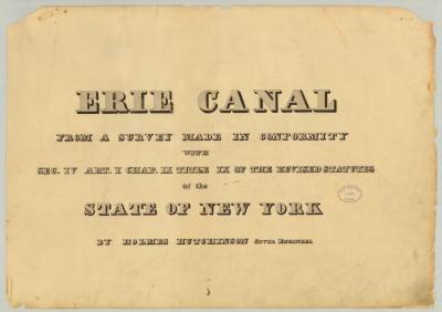 Erie Canal Survey, title page