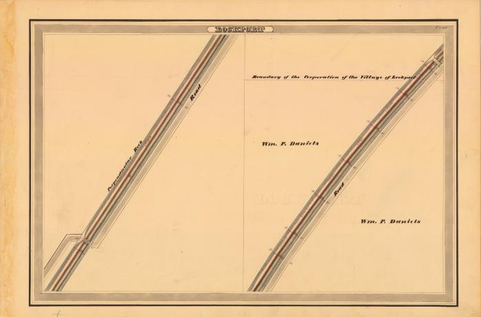 Erie Canal Survey, Lockport showing Daniels