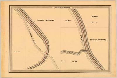 Erie Canal Survey, Pendleton showing Road to Lockport