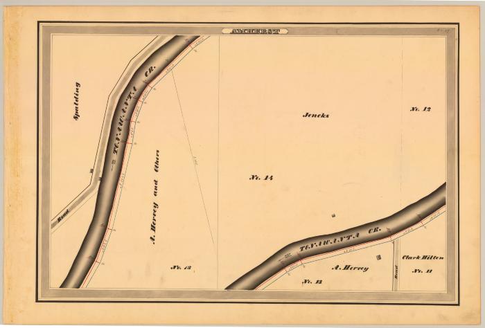 Erie Canal Survey, Amherst showing Spalding and Hilton