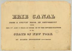 Erie Canal Survey, title page