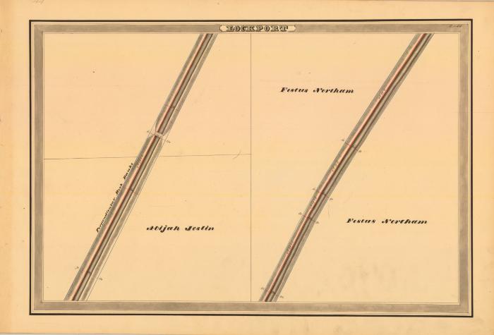 Erie Canal Survey, Lockport showing Joslin and Northam