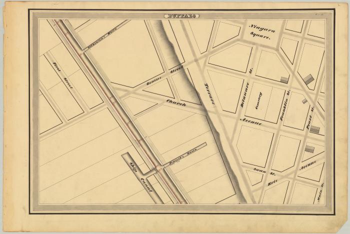 Erie Canal Survey, Buffalo showing Niagara Square
