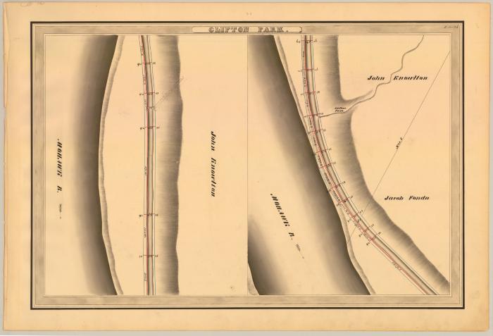 Erie Canal Survey, Clifton Park showing Knowlton and Fonda 