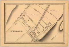 Erie Canal Survey, Watervliet and Albany showing Town and City Lines and End of Canal 
