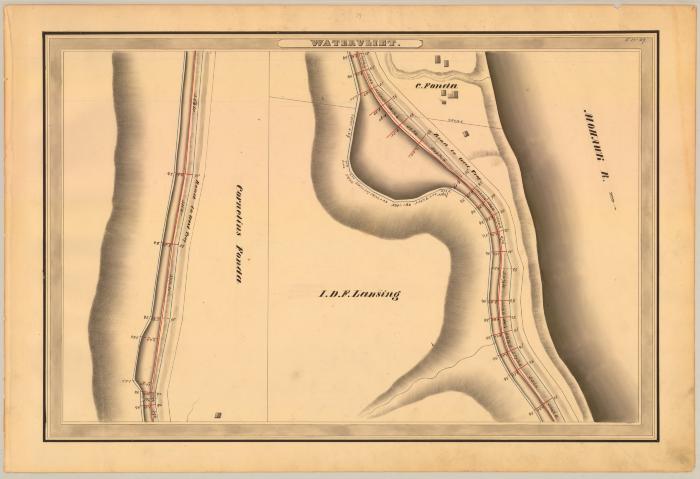 Erie Canal Survey, Watervliet showing Fonda and Lansing 