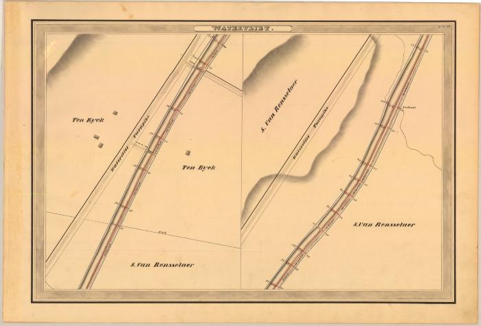 Erie Canal Survey, Watervliet showing Ten Eyck and Van Rensselaer 