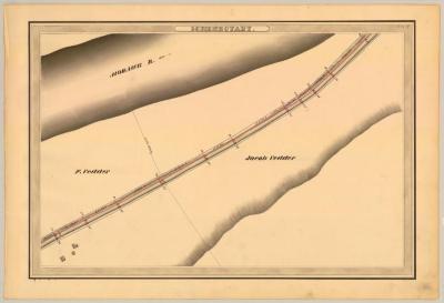 Erie Canal Survey, Schenectady showing Mohawk River and  Vedder 