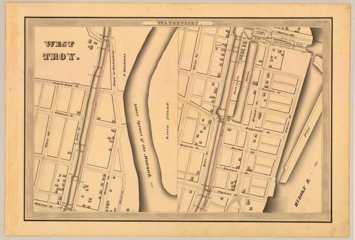 Erie Canal Survey, Watervliet showing West Troy and Green Island 