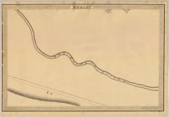 Erie and Champlain Canal Feeders, Shelby showing Oak Orchard Creek and two houses 1834