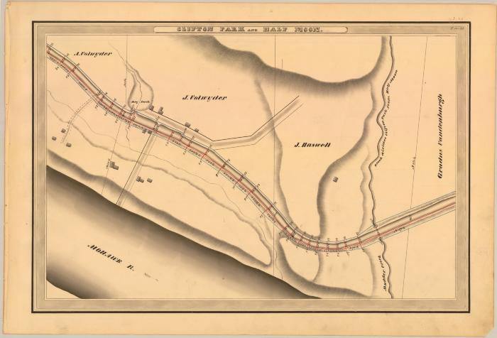 Erie Canal Survey, Clifton Park and Halfmoon showing Dry Dock and Mudder Creek 