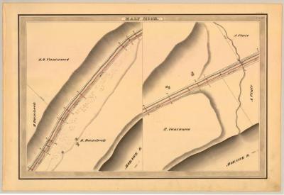 Erie Canal Survey, Halfmoon showing two views of Canal and Mohawk River 