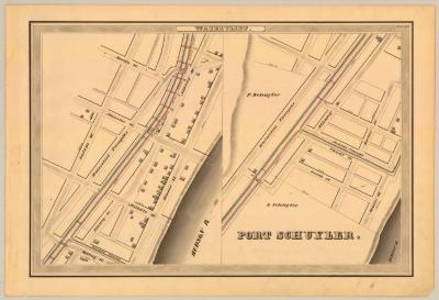 Erie Canal Survey, Watervliet showing Watervliet Turnpike and Port Schuyler 
