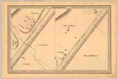 Erie Canal Survey, Watervliet showing two views of Canal and Watervliet Turnpike 