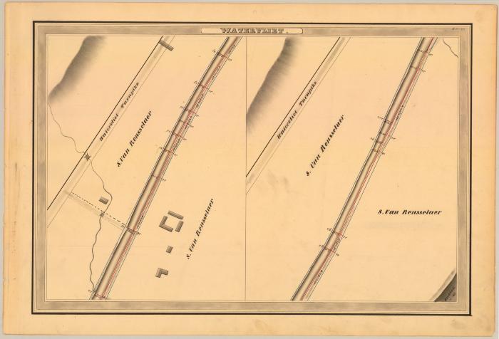Erie Canal Survey, Watervliet showing Van Rensselaer and Watervliet Turnpike 