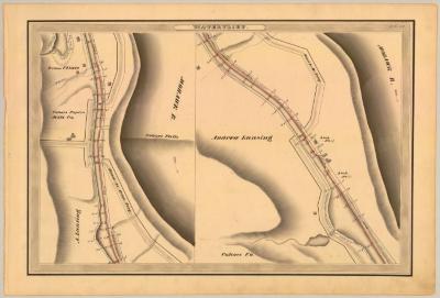 Erie Canal Survey, Watervliet showing Cohoes Falls and Lock No. 37 and 38 