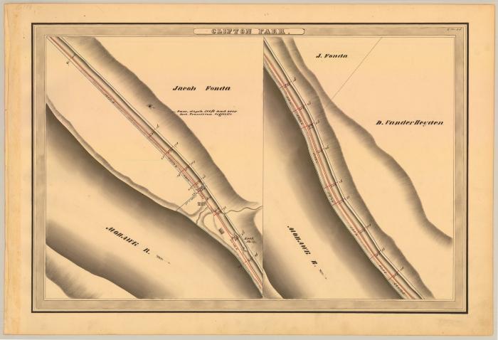 Erie Canal Survey, Clifton Park showing Lock No. 30 and Vanderheyden 