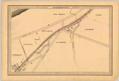 Erie Canal Survey, Schenectady showing Front Street and Fonda Street 