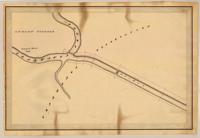 Erie and Champlain Canal Feeders, Tonawanta showing Tonawanta Reservation and Tonawanta Creek