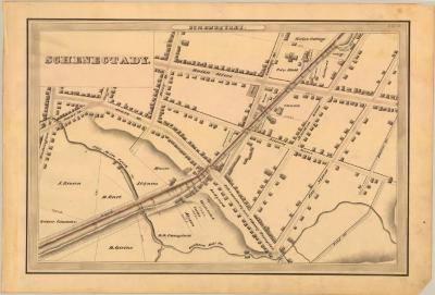 Erie Canal Survey, Schenectady showing City of Schenectady, Union Street and State Street 