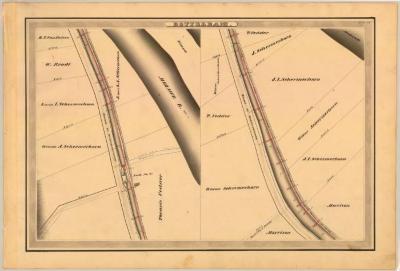 Erie Canal Survey, Rotterdam showing Lock No. 26 and Road to Schenectady 