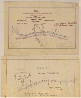 Erie and Champlain Canal Feeders, Map of Gravel Pit and Champlain Canal 