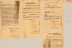 Certificate authenticating Erie and Champlain Canal Feeders Survey, map and field notes.