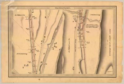 Erie Canal Survey, Watervliet showing Junction of the Champlain Canal and Erie Canal  