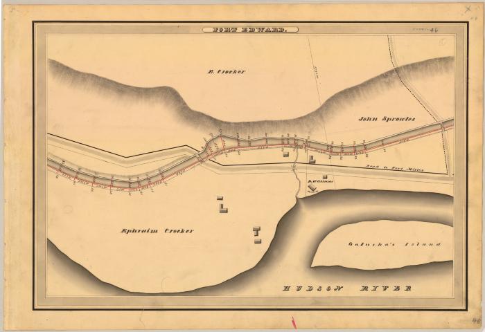 Champlain Canal Survey, Fort Edward showing Crocker, Sprowles and Galusha’s Island 