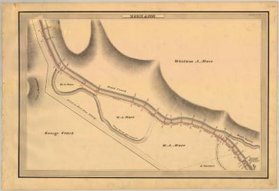 Champlain Canal Survey, Fort Ann showing Wood Creek, old channel and former channel of Halfway Creek 