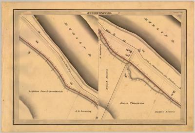 Champlain Canal Survey, Stillwater showing two views of Canal and Road to Mechanicsville and Halfmoon 