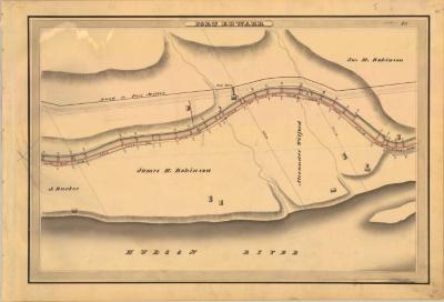 Champlain Canal Survey, Fort Edward showing Robinson and Tilford 