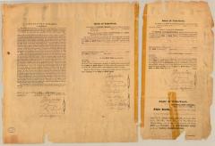 Certificate authenticating Champlain Canal Survey map and field notes