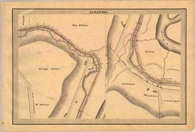 Champlain Canal Survey, Saratoga showing two views of Canal and Dead Hole 