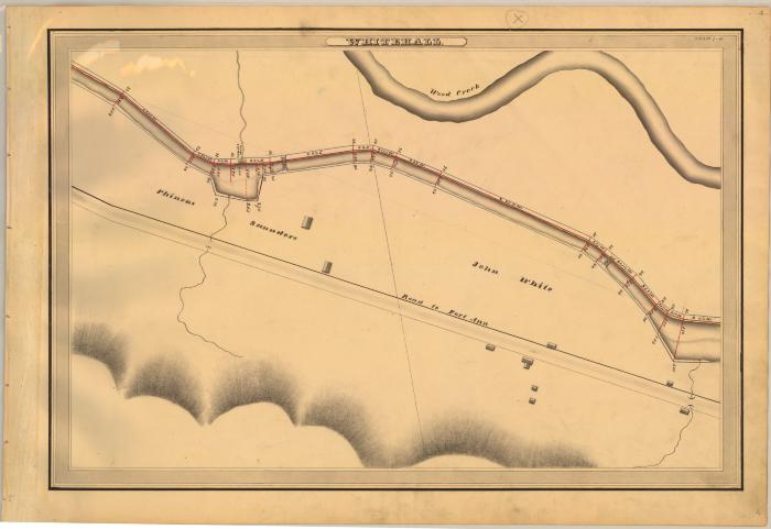 Champlain Canal Survey, Whitehall showing Saunders and White 