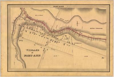 Champlain Canal Survey, Fort Ann showing Halfway Creek, Wood Creek and the Village of Fort Ann 