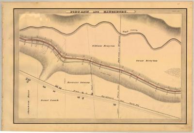 Champlain Canal Survey, Fort Ann and Kingsbury showing Wood Creek and Town Line 