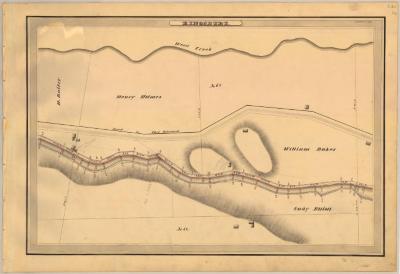 Champlain Canal Survey, Kingsbury showing Baker and Elliott. 
