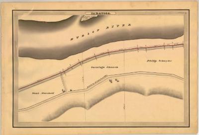 Champlain Canal Survey, Saratoga showing Marshall and Saratoga Church 