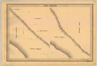 Champlain Canal Survey, Fort Edward showing two views of Canal, Rogers and Case 