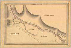 Champlain Canal Survey, Fort Ann showing Wood Creek, old channel and former channel of Halfway Creek 