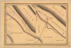 Champlain Canal Survey, Stillwater showing two views of Canal and Road to Mechanicsville and Halfmoon 